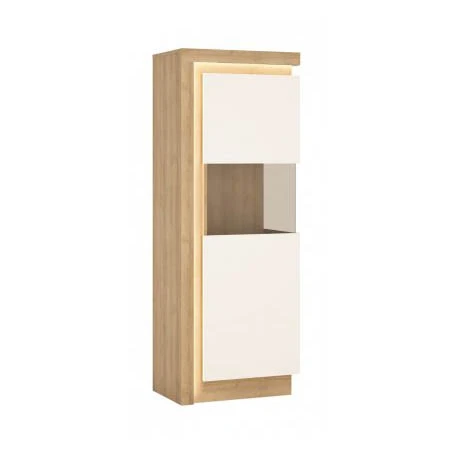 Lyon White Egy ajtós vitrin -13  LYOV01 JOBB