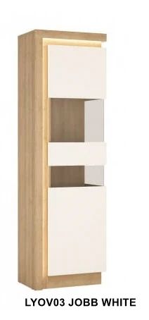 Lyon White Egy ajtós vitrin LYOV03 JOBB -13  