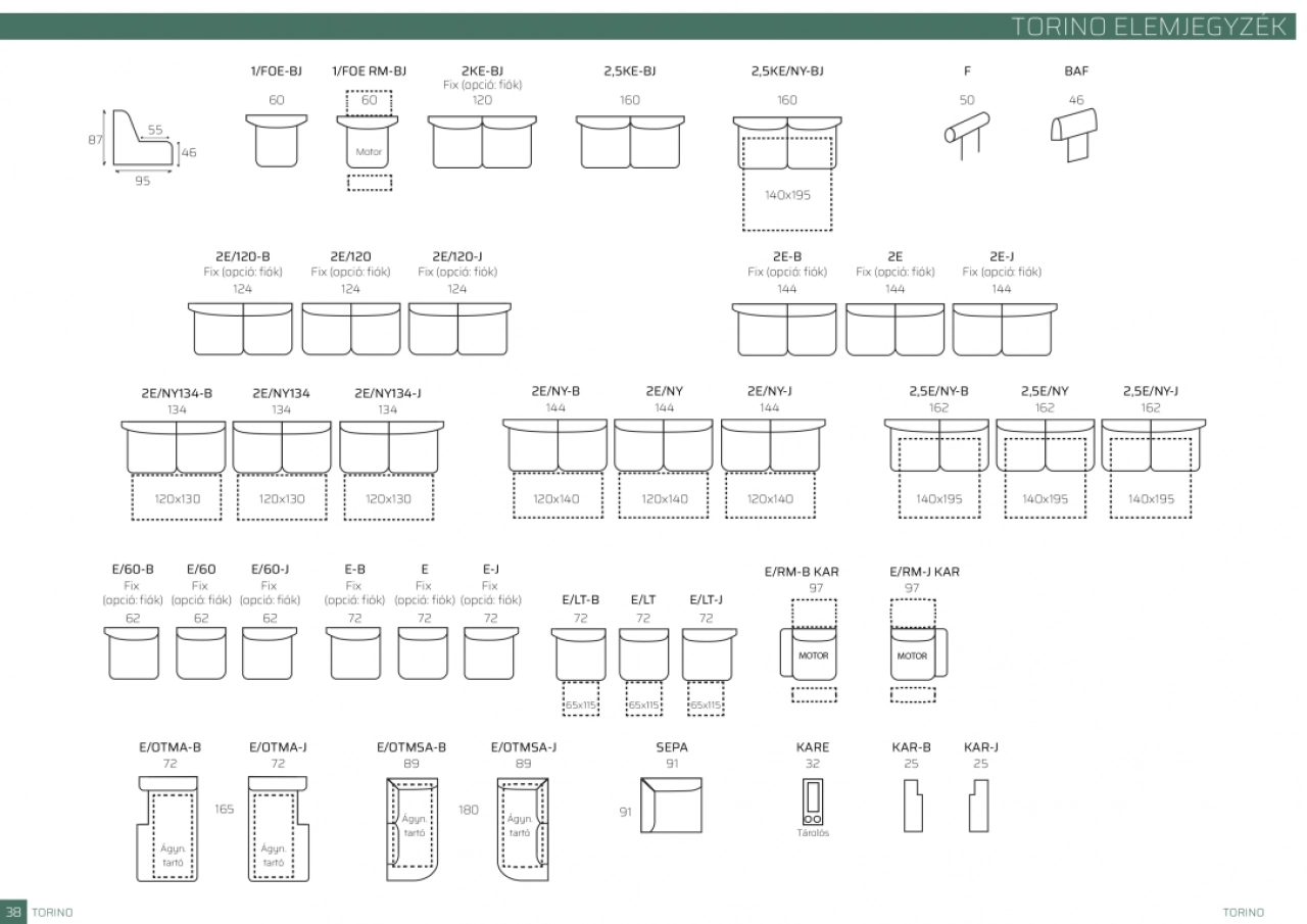 Torino Comfort sarokgarnitúra - 10 