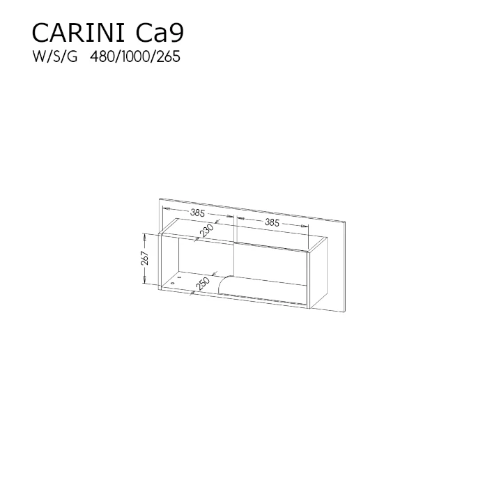 Carini Ca9 Fali polc -14