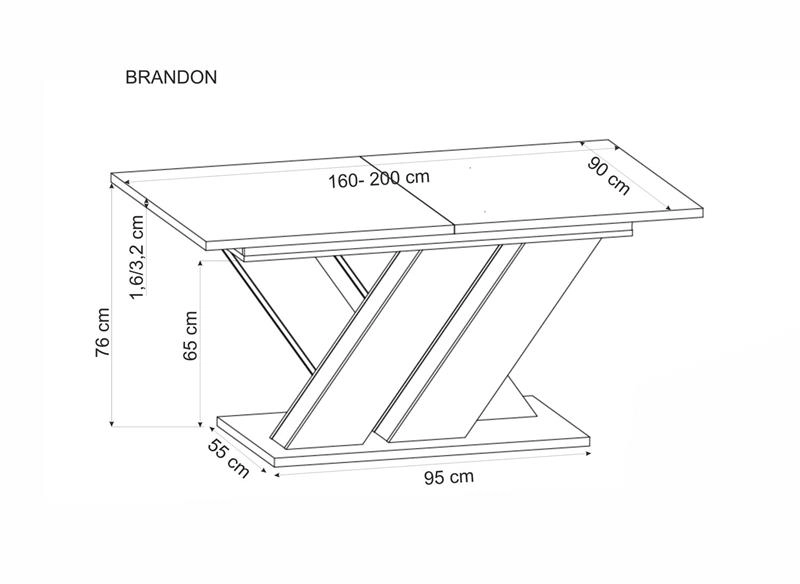 Brandon Nyitható asztal 160/200 cm - 25