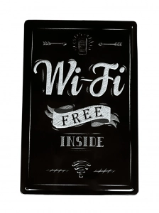 Wi-Fi Free fém tábla