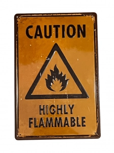 Highly Flammable fém tábla