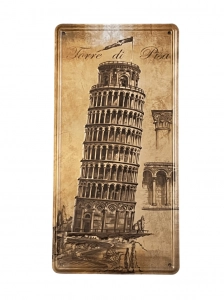 Torre di Pisa fém tábla