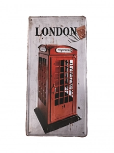 London telefon fém tábla