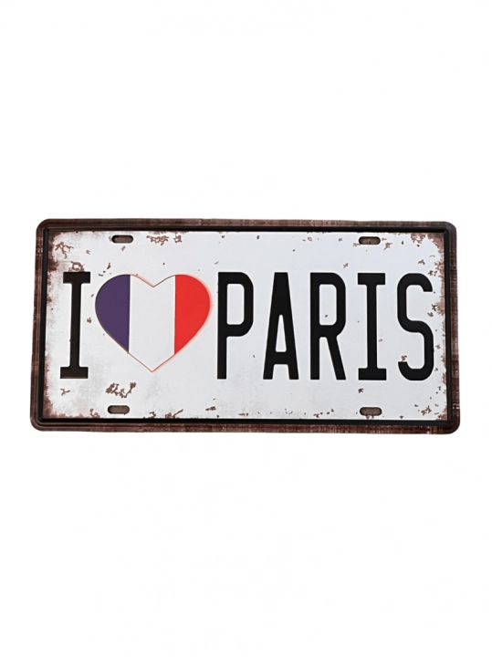 I Love Paris fém tábla