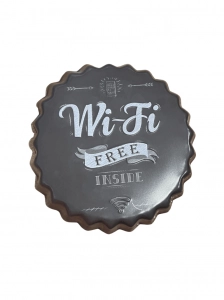 Wi-Fi Free Inside fém falikép