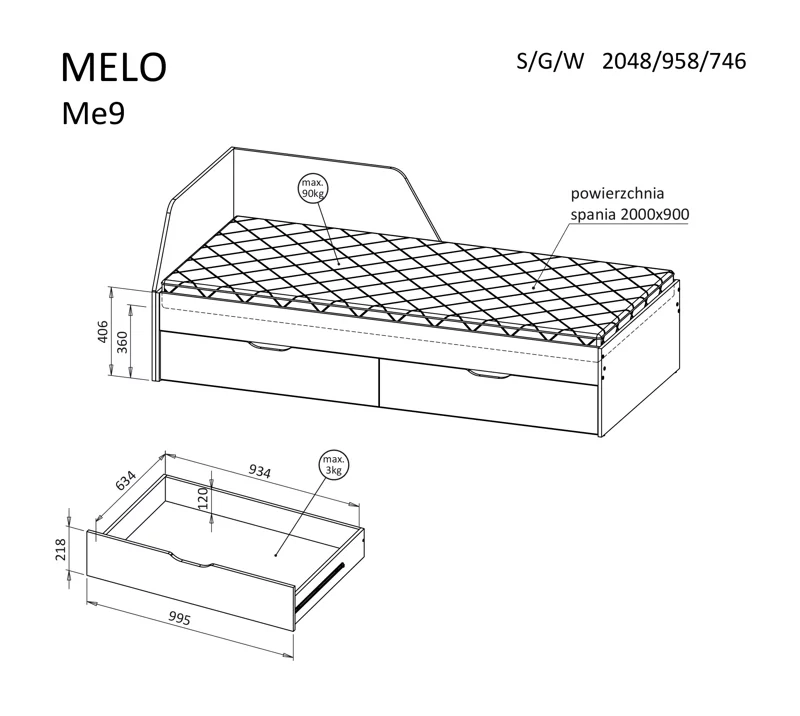 Melo ágy ME9-14