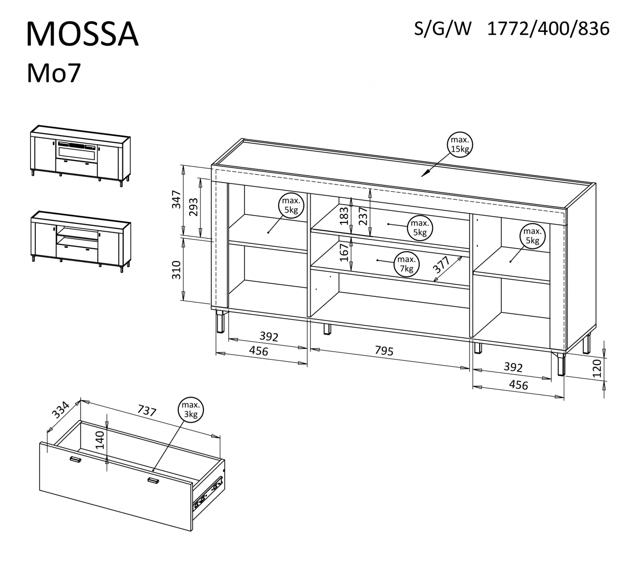 Mossa MO07 komód- 14