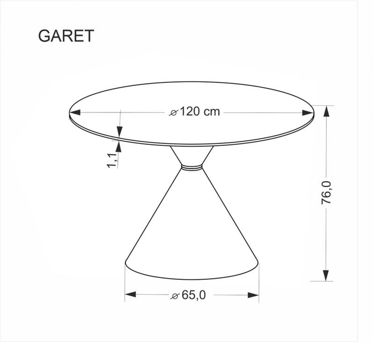 Garet körasztal - 25